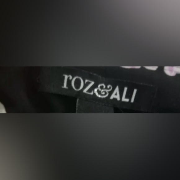 ROZ & ALI floral midi dress 3/4 bell sleeves stretchy scoop small flaw size 2X - Picture 6 of 13